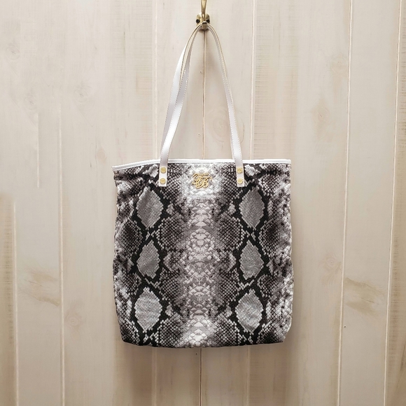 Ted Baker Python Shoulder Tote Bag Gym School Work Everyday Neutral - Picture 1 of 10